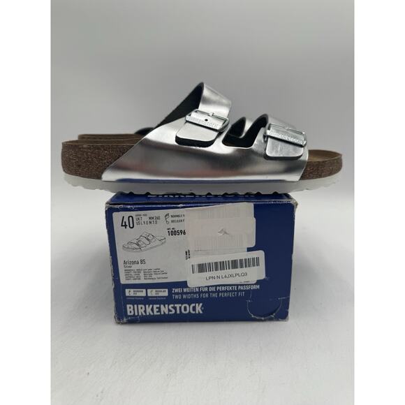 Birkenstock ARIZONA BS Women's NEW Sandal Silver EU Size 40 Regular - Picture 11 of 11